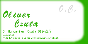 oliver csuta business card